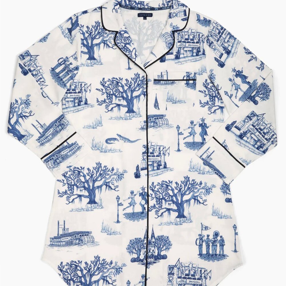 New Orleans Toile Sleep Shirt - Picture 3 of 11